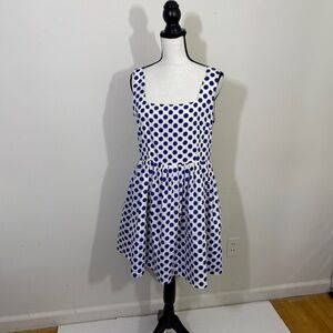 dELiA*s Blue and White Sleeveless A-Line Sundress